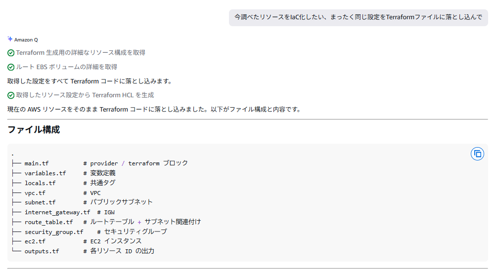 Terraformコード生成結果1